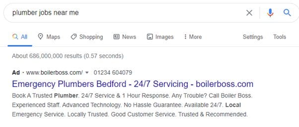 An example of what happens when you don't use negative keywords with Google Ads